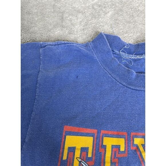 Vintage 80s Dallas Texas Short Sleeve T Shirt Men's Size Small Blue - Picture 5 of 10